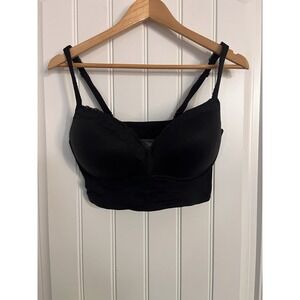 VICTORIA'S SECRET 36DD WIRELESS NO WIRE Padded BRA Black Pull on‎